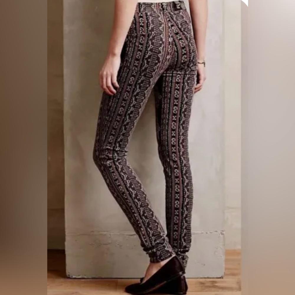 Pilcro and the Letterpress Corduroy Skinny - tribal print size large 28
